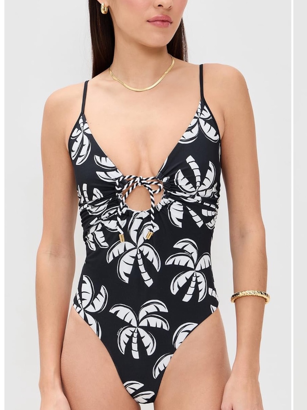 FARM RIO GRAPHIC PALMS DOUBLE ONE PIECE
